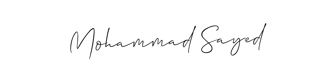 How to make Mohammad Sayed signature? Allison_Script is a professional autograph style. Create handwritten signature for Mohammad Sayed name. Mohammad Sayed signature style 2 images and pictures png