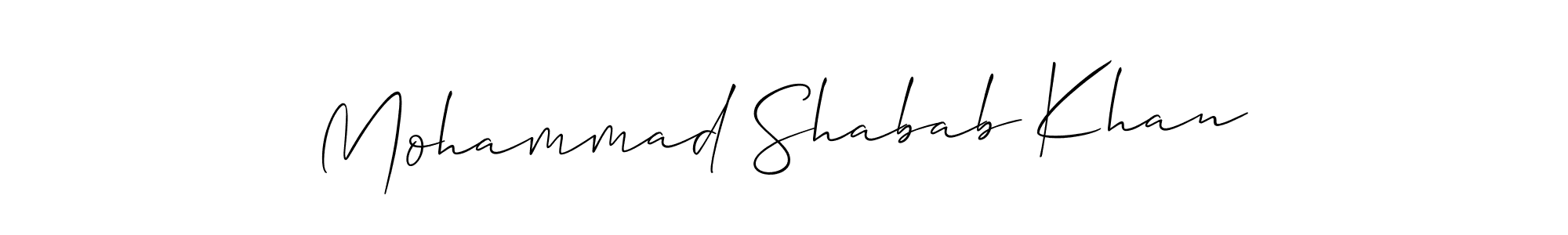 This is the best signature style for the Mohammad Shabab Khan name. Also you like these signature font (Allison_Script). Mix name signature. Mohammad Shabab Khan signature style 2 images and pictures png