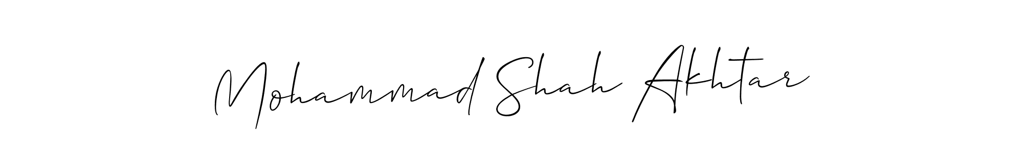 How to make Mohammad Shah Akhtar name signature. Use Allison_Script style for creating short signs online. This is the latest handwritten sign. Mohammad Shah Akhtar signature style 2 images and pictures png