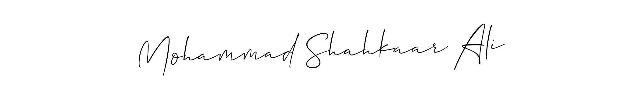 Design your own signature with our free online signature maker. With this signature software, you can create a handwritten (Allison_Script) signature for name Mohammad Shahkaar Ali. Mohammad Shahkaar Ali signature style 2 images and pictures png