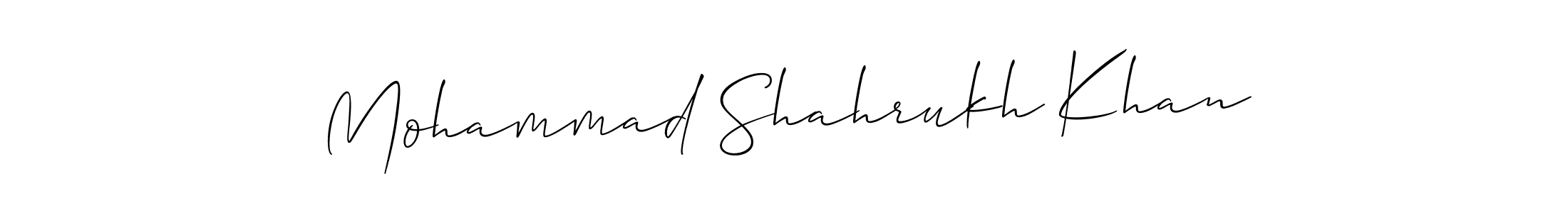 Allison_Script is a professional signature style that is perfect for those who want to add a touch of class to their signature. It is also a great choice for those who want to make their signature more unique. Get Mohammad Shahrukh Khan name to fancy signature for free. Mohammad Shahrukh Khan signature style 2 images and pictures png