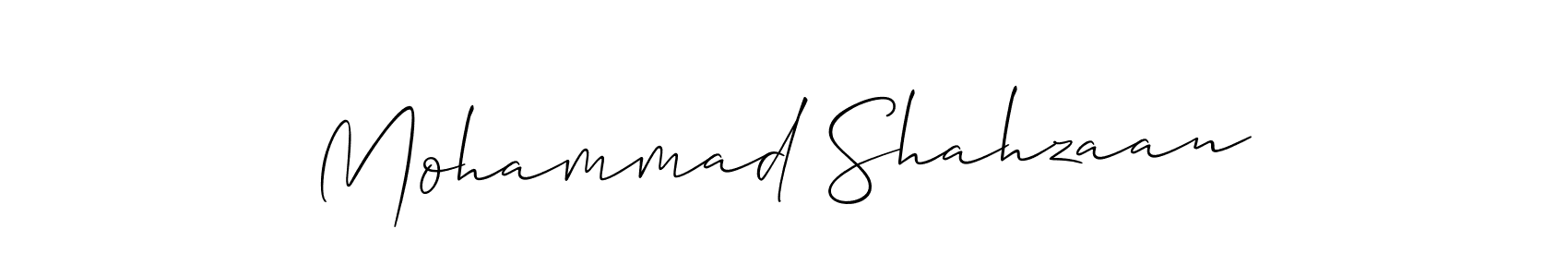 Also we have Mohammad Shahzaan name is the best signature style. Create professional handwritten signature collection using Allison_Script autograph style. Mohammad Shahzaan signature style 2 images and pictures png