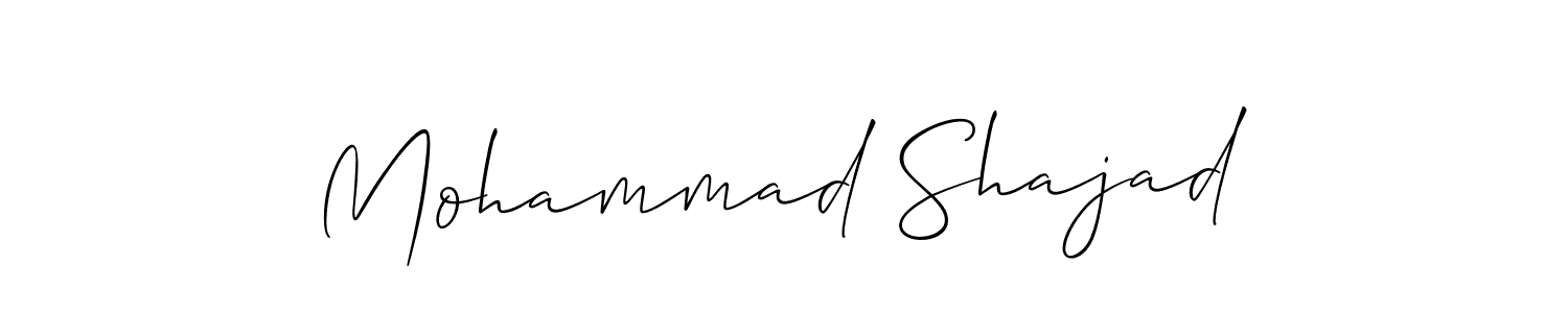 This is the best signature style for the Mohammad Shajad name. Also you like these signature font (Allison_Script). Mix name signature. Mohammad Shajad signature style 2 images and pictures png