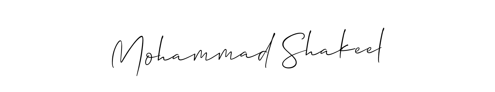 Make a short Mohammad Shakeel signature style. Manage your documents anywhere anytime using Allison_Script. Create and add eSignatures, submit forms, share and send files easily. Mohammad Shakeel signature style 2 images and pictures png