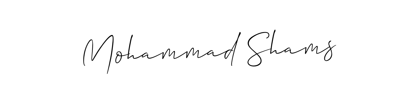 Also You can easily find your signature by using the search form. We will create Mohammad Shams name handwritten signature images for you free of cost using Allison_Script sign style. Mohammad Shams signature style 2 images and pictures png