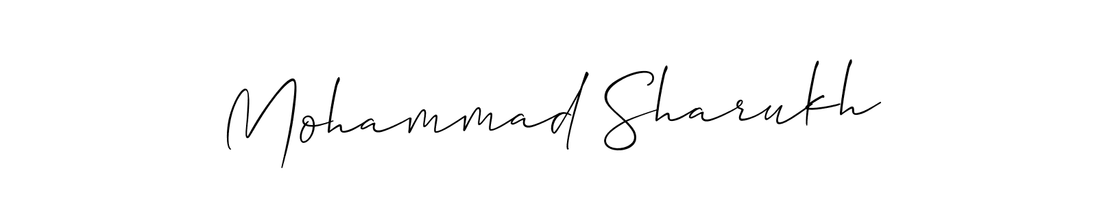 Design your own signature with our free online signature maker. With this signature software, you can create a handwritten (Allison_Script) signature for name Mohammad Sharukh. Mohammad Sharukh signature style 2 images and pictures png