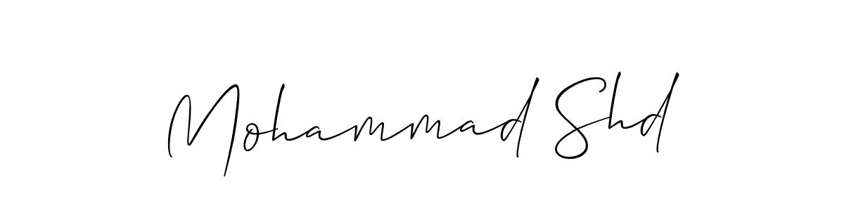 Also we have Mohammad Shd name is the best signature style. Create professional handwritten signature collection using Allison_Script autograph style. Mohammad Shd signature style 2 images and pictures png