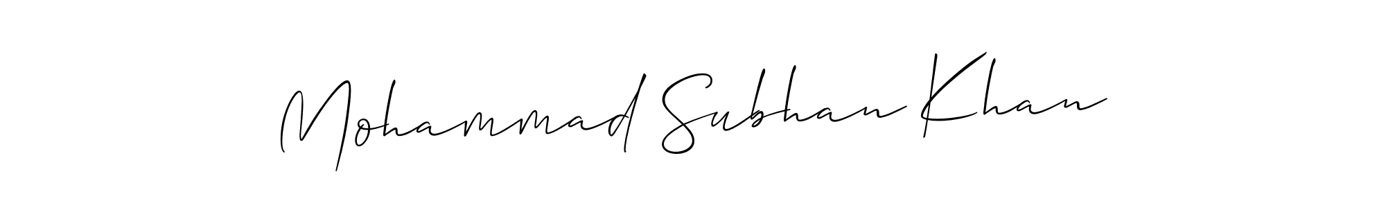 Make a beautiful signature design for name Mohammad Subhan Khan. Use this online signature maker to create a handwritten signature for free. Mohammad Subhan Khan signature style 2 images and pictures png