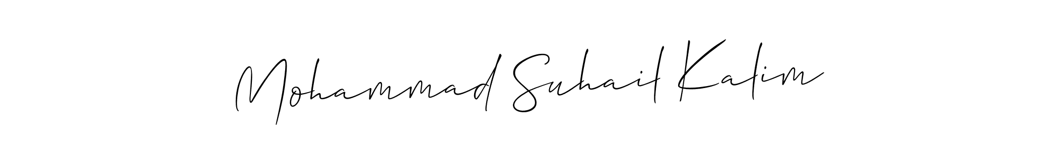 Design your own signature with our free online signature maker. With this signature software, you can create a handwritten (Allison_Script) signature for name Mohammad Suhail Kalim. Mohammad Suhail Kalim signature style 2 images and pictures png
