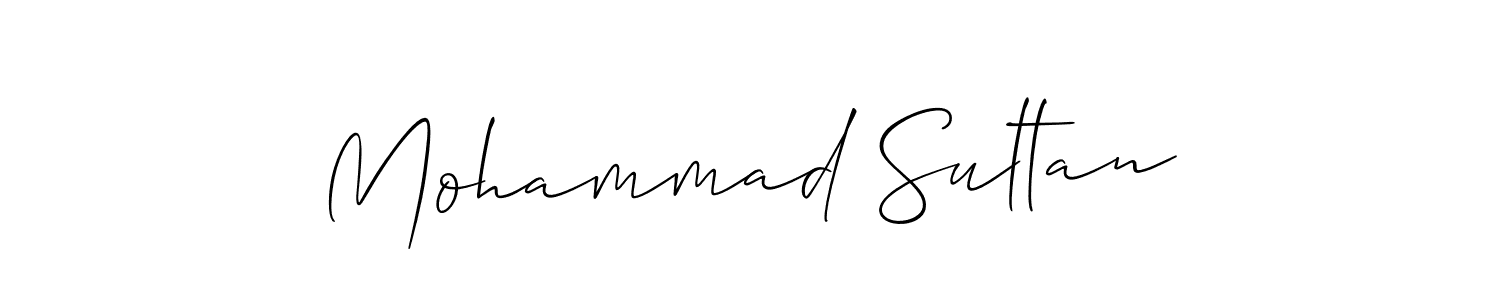 Use a signature maker to create a handwritten signature online. With this signature software, you can design (Allison_Script) your own signature for name Mohammad Sultan. Mohammad Sultan signature style 2 images and pictures png