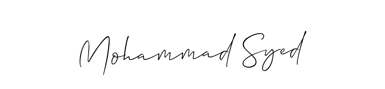 Use a signature maker to create a handwritten signature online. With this signature software, you can design (Allison_Script) your own signature for name Mohammad Syed. Mohammad Syed signature style 2 images and pictures png