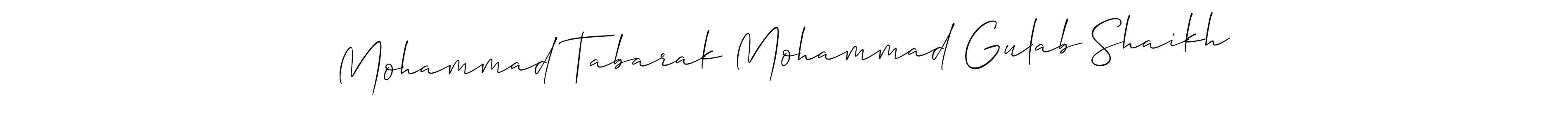 How to make Mohammad Tabarak Mohammad Gulab Shaikh signature? Allison_Script is a professional autograph style. Create handwritten signature for Mohammad Tabarak Mohammad Gulab Shaikh name. Mohammad Tabarak Mohammad Gulab Shaikh signature style 2 images and pictures png