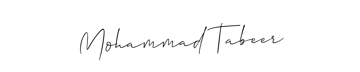 Also we have Mohammad Tabeer name is the best signature style. Create professional handwritten signature collection using Allison_Script autograph style. Mohammad Tabeer signature style 2 images and pictures png