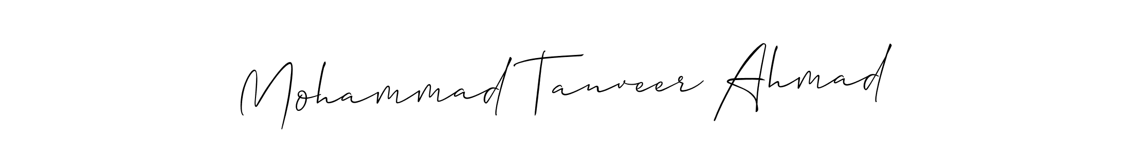 Make a beautiful signature design for name Mohammad Tanveer Ahmad. With this signature (Allison_Script) style, you can create a handwritten signature for free. Mohammad Tanveer Ahmad signature style 2 images and pictures png