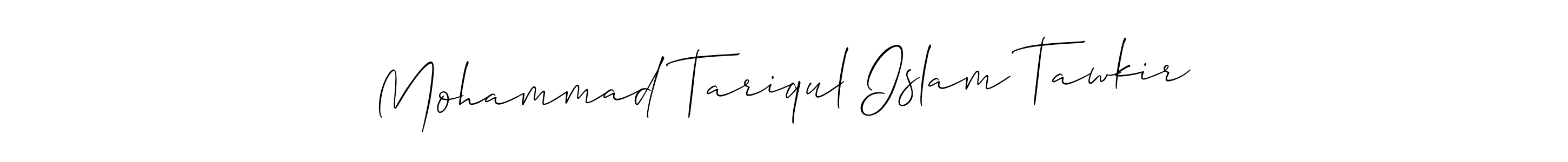 Also we have Mohammad Tariqul Islam Tawkir name is the best signature style. Create professional handwritten signature collection using Allison_Script autograph style. Mohammad Tariqul Islam Tawkir signature style 2 images and pictures png