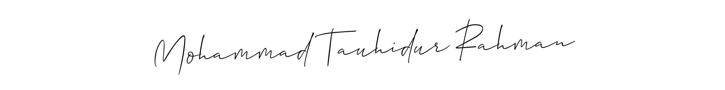 The best way (Allison_Script) to make a short signature is to pick only two or three words in your name. The name Mohammad Tauhidur Rahman include a total of six letters. For converting this name. Mohammad Tauhidur Rahman signature style 2 images and pictures png