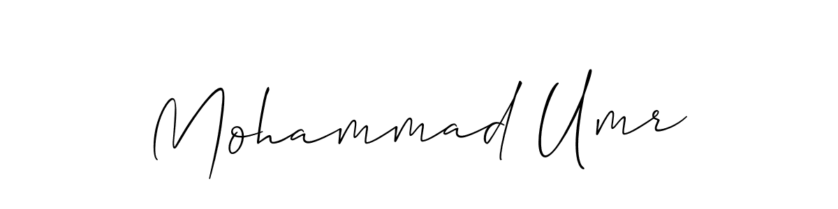 Also we have Mohammad Umr name is the best signature style. Create professional handwritten signature collection using Allison_Script autograph style. Mohammad Umr signature style 2 images and pictures png