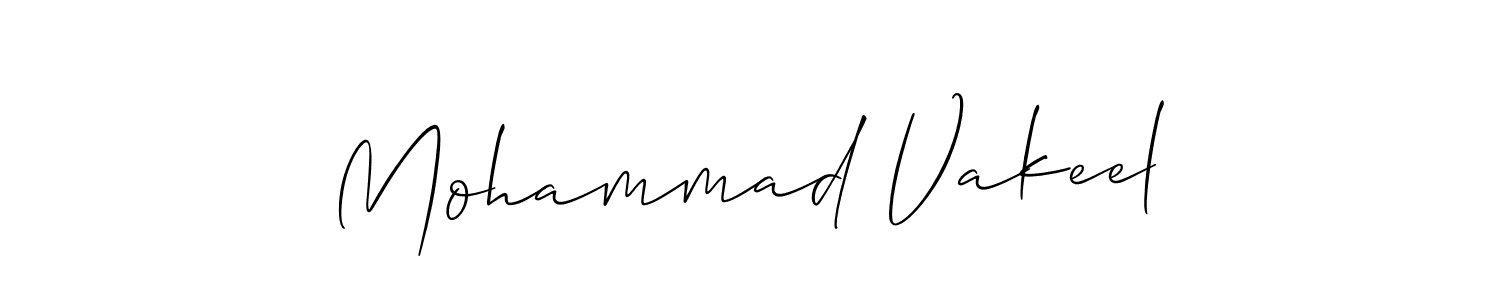 Make a short Mohammad Vakeel signature style. Manage your documents anywhere anytime using Allison_Script. Create and add eSignatures, submit forms, share and send files easily. Mohammad Vakeel signature style 2 images and pictures png