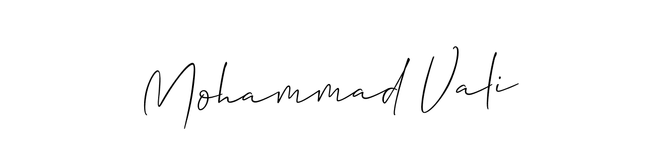 The best way (Allison_Script) to make a short signature is to pick only two or three words in your name. The name Mohammad Vali include a total of six letters. For converting this name. Mohammad Vali signature style 2 images and pictures png