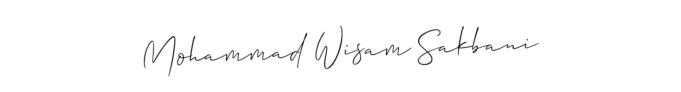 Mohammad Wisam Sakbani stylish signature style. Best Handwritten Sign (Allison_Script) for my name. Handwritten Signature Collection Ideas for my name Mohammad Wisam Sakbani. Mohammad Wisam Sakbani signature style 2 images and pictures png