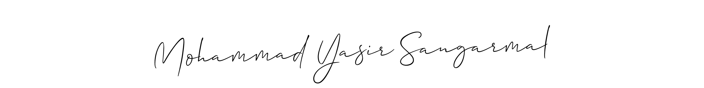 How to make Mohammad Yasir Sangarmal signature? Allison_Script is a professional autograph style. Create handwritten signature for Mohammad Yasir Sangarmal name. Mohammad Yasir Sangarmal signature style 2 images and pictures png