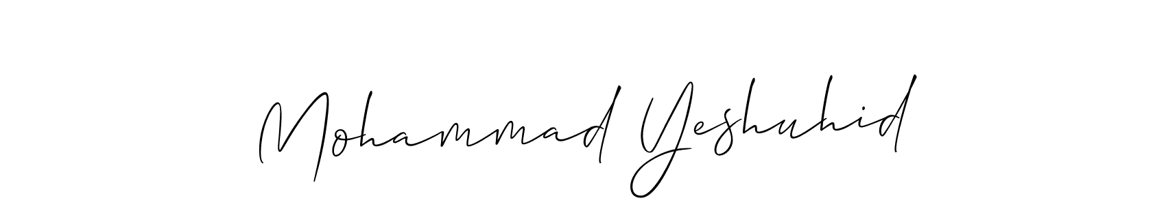 Here are the top 10 professional signature styles for the name Mohammad Yeshuhid. These are the best autograph styles you can use for your name. Mohammad Yeshuhid signature style 2 images and pictures png