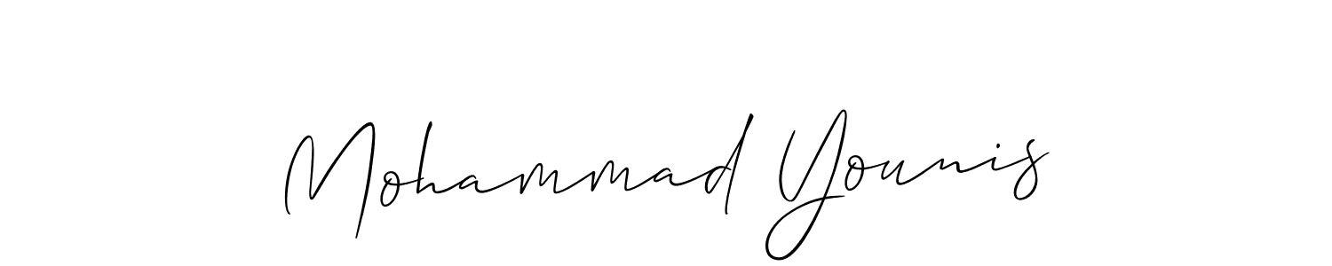Also You can easily find your signature by using the search form. We will create Mohammad Younis name handwritten signature images for you free of cost using Allison_Script sign style. Mohammad Younis signature style 2 images and pictures png