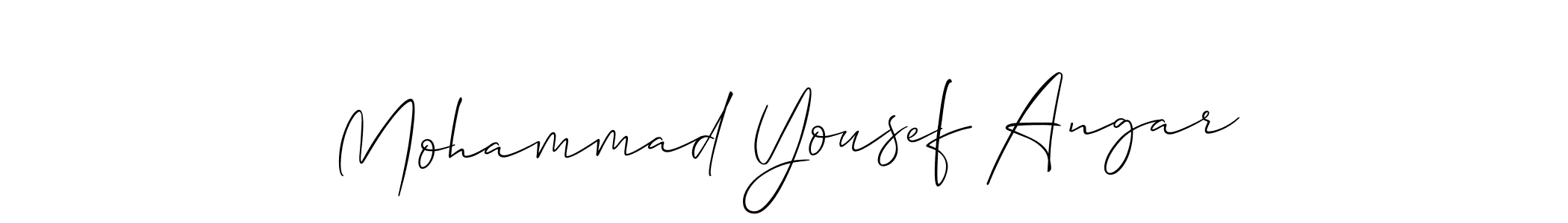 Design your own signature with our free online signature maker. With this signature software, you can create a handwritten (Allison_Script) signature for name Mohammad Yousef Angar. Mohammad Yousef Angar signature style 2 images and pictures png