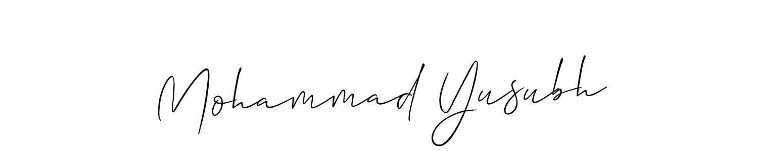 Best and Professional Signature Style for Mohammad Yusubh. Allison_Script Best Signature Style Collection. Mohammad Yusubh signature style 2 images and pictures png