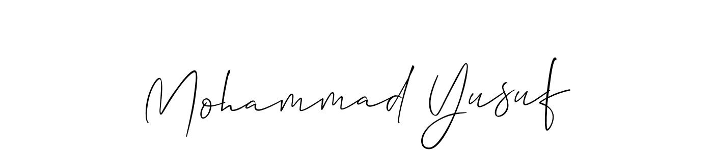 Use a signature maker to create a handwritten signature online. With this signature software, you can design (Allison_Script) your own signature for name Mohammad Yusuf. Mohammad Yusuf signature style 2 images and pictures png