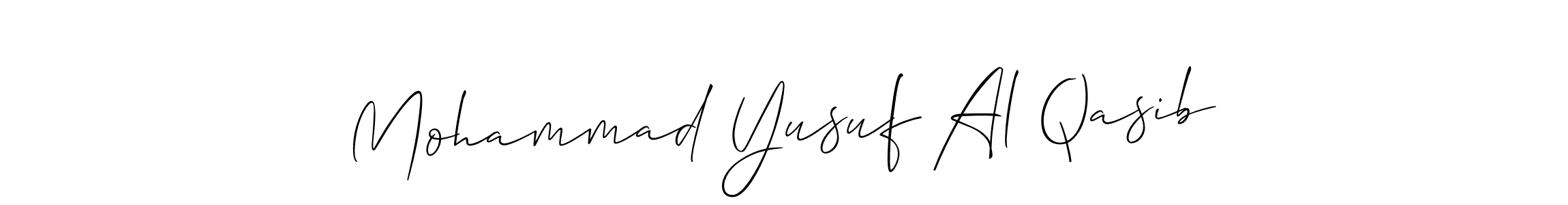 It looks lik you need a new signature style for name Mohammad Yusuf Al Qasib. Design unique handwritten (Allison_Script) signature with our free signature maker in just a few clicks. Mohammad Yusuf Al Qasib signature style 2 images and pictures png