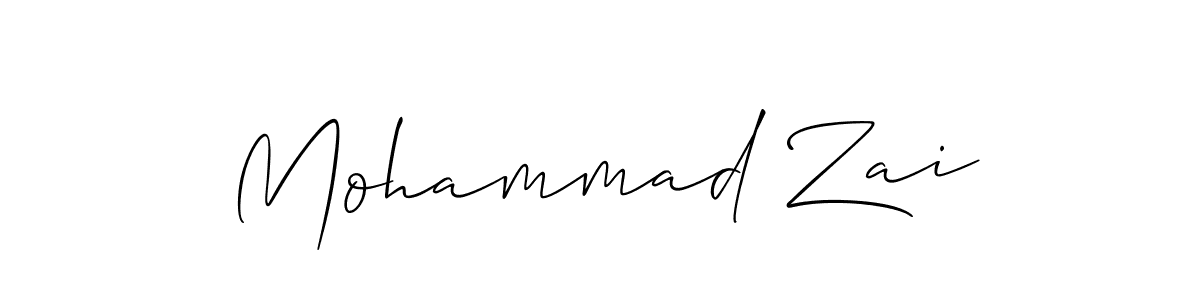 Use a signature maker to create a handwritten signature online. With this signature software, you can design (Allison_Script) your own signature for name Mohammad Zai. Mohammad Zai signature style 2 images and pictures png