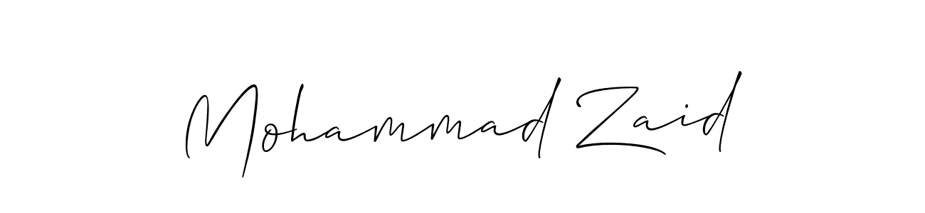 Use a signature maker to create a handwritten signature online. With this signature software, you can design (Allison_Script) your own signature for name Mohammad Zaid. Mohammad Zaid signature style 2 images and pictures png