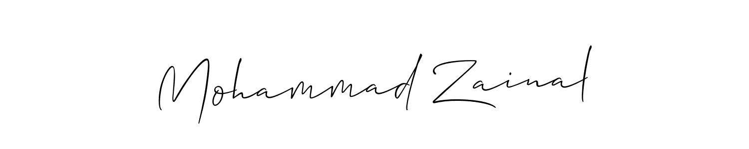 Make a beautiful signature design for name Mohammad Zainal. With this signature (Allison_Script) style, you can create a handwritten signature for free. Mohammad Zainal signature style 2 images and pictures png