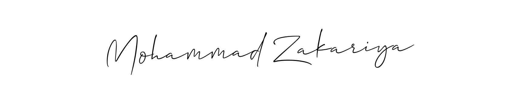 Also You can easily find your signature by using the search form. We will create Mohammad Zakariya name handwritten signature images for you free of cost using Allison_Script sign style. Mohammad Zakariya signature style 2 images and pictures png