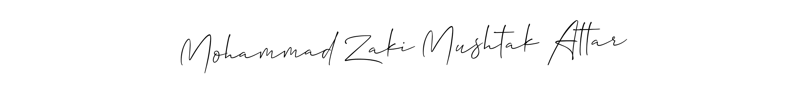 Make a beautiful signature design for name Mohammad Zaki Mushtak Attar. With this signature (Allison_Script) style, you can create a handwritten signature for free. Mohammad Zaki Mushtak Attar signature style 2 images and pictures png