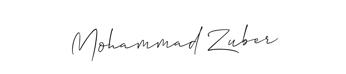 How to make Mohammad Zuber signature? Allison_Script is a professional autograph style. Create handwritten signature for Mohammad Zuber name. Mohammad Zuber signature style 2 images and pictures png