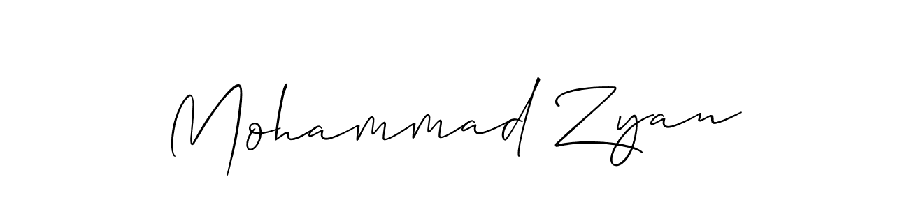 Design your own signature with our free online signature maker. With this signature software, you can create a handwritten (Allison_Script) signature for name Mohammad Zyan. Mohammad Zyan signature style 2 images and pictures png