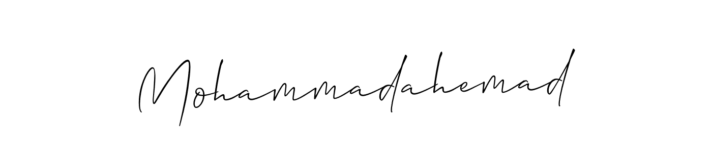 Design your own signature with our free online signature maker. With this signature software, you can create a handwritten (Allison_Script) signature for name Mohammadahemad. Mohammadahemad signature style 2 images and pictures png