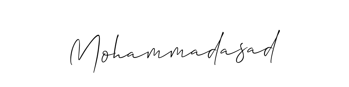 You should practise on your own different ways (Allison_Script) to write your name (Mohammadasad) in signature. don't let someone else do it for you. Mohammadasad signature style 2 images and pictures png