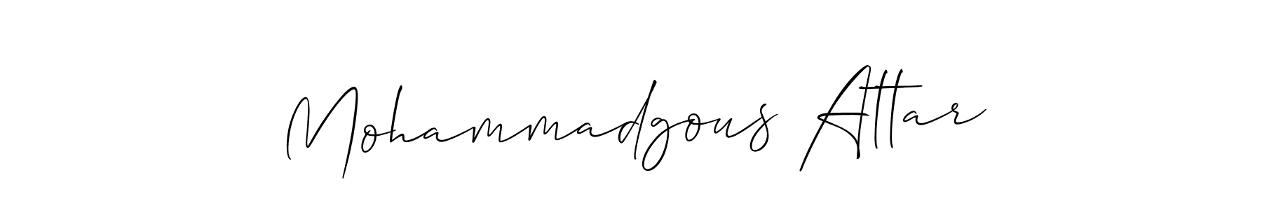 The best way (Allison_Script) to make a short signature is to pick only two or three words in your name. The name Mohammadgous Attar include a total of six letters. For converting this name. Mohammadgous Attar signature style 2 images and pictures png