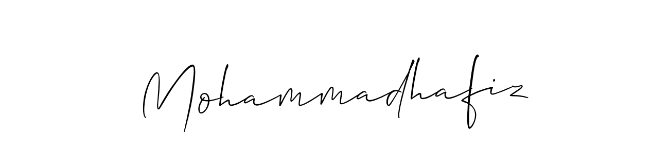 The best way (Allison_Script) to make a short signature is to pick only two or three words in your name. The name Mohammadhafiz include a total of six letters. For converting this name. Mohammadhafiz signature style 2 images and pictures png