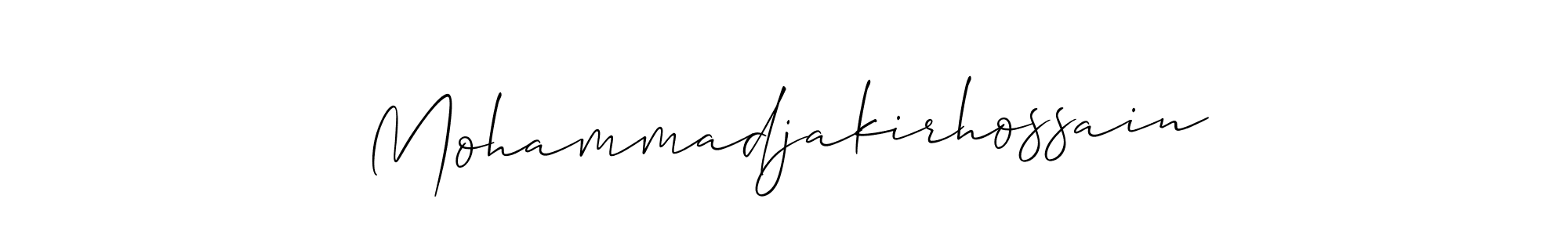Use a signature maker to create a handwritten signature online. With this signature software, you can design (Allison_Script) your own signature for name Mohammadjakirhossain. Mohammadjakirhossain signature style 2 images and pictures png