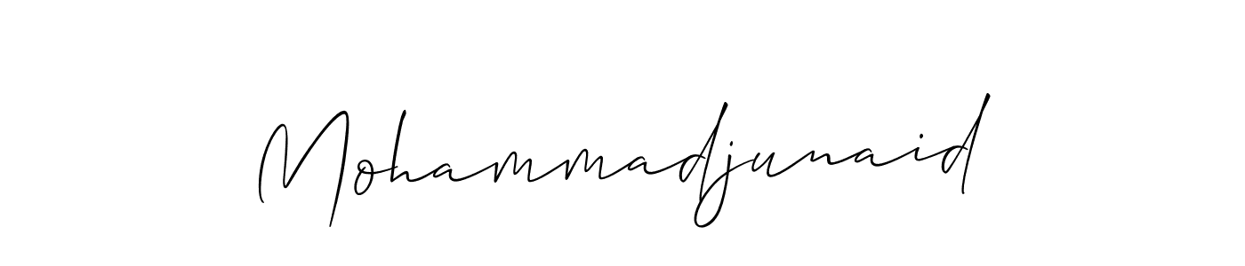 The best way (Allison_Script) to make a short signature is to pick only two or three words in your name. The name Mohammadjunaid include a total of six letters. For converting this name. Mohammadjunaid signature style 2 images and pictures png