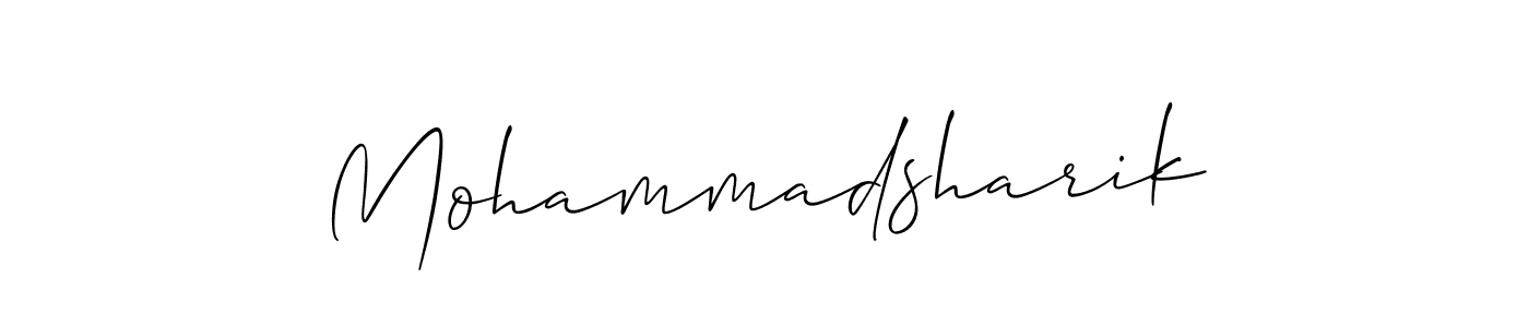 How to make Mohammadsharik signature? Allison_Script is a professional autograph style. Create handwritten signature for Mohammadsharik name. Mohammadsharik signature style 2 images and pictures png