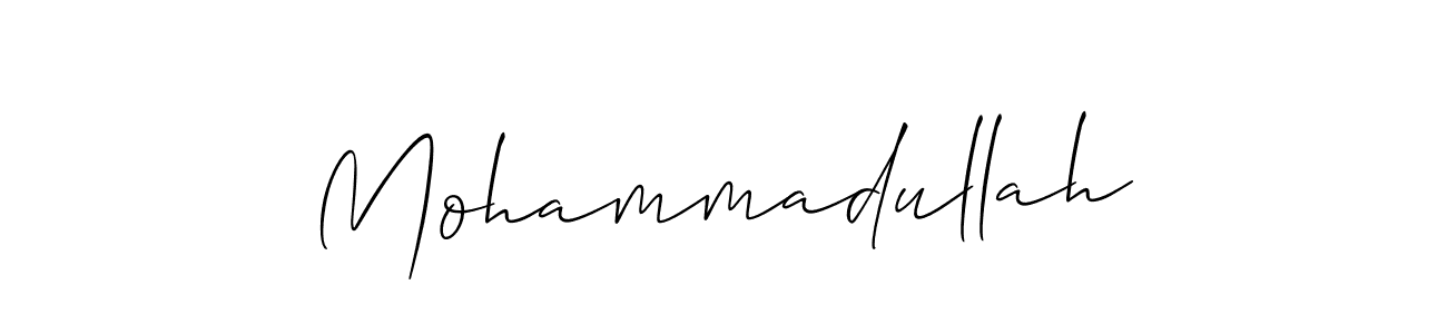 if you are searching for the best signature style for your name Mohammadullah. so please give up your signature search. here we have designed multiple signature styles  using Allison_Script. Mohammadullah signature style 2 images and pictures png