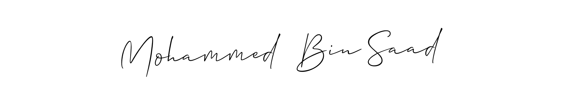 How to Draw Mohammed  Bin Saad signature style? Allison_Script is a latest design signature styles for name Mohammed  Bin Saad. Mohammed  Bin Saad signature style 2 images and pictures png