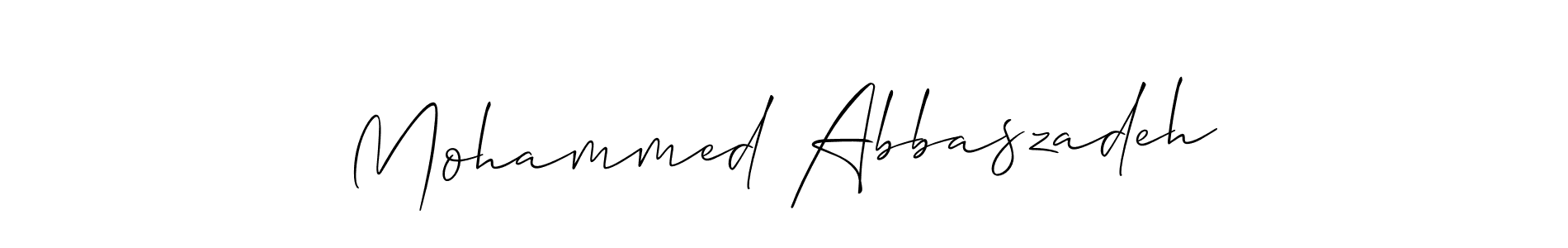 How to make Mohammed Abbaszadeh name signature. Use Allison_Script style for creating short signs online. This is the latest handwritten sign. Mohammed Abbaszadeh signature style 2 images and pictures png