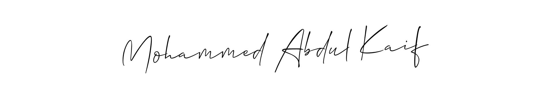 Allison_Script is a professional signature style that is perfect for those who want to add a touch of class to their signature. It is also a great choice for those who want to make their signature more unique. Get Mohammed Abdul Kaif name to fancy signature for free. Mohammed Abdul Kaif signature style 2 images and pictures png