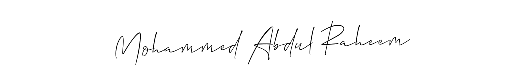 Create a beautiful signature design for name Mohammed Abdul Raheem. With this signature (Allison_Script) fonts, you can make a handwritten signature for free. Mohammed Abdul Raheem signature style 2 images and pictures png